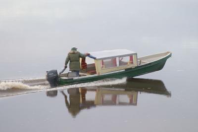 Taxi boat in early morning