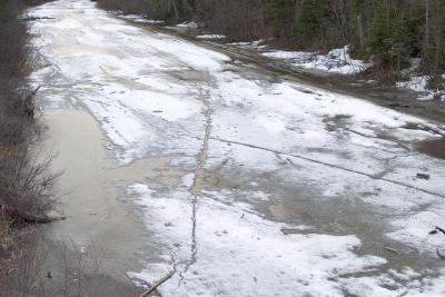 Butler Creek from railroad bridge April 21