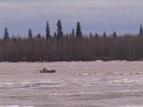 April 19 First boat on the river (video frame)