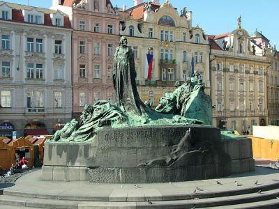 Jan Hus Momument in the Old Town Square