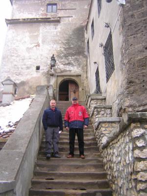 On the Steps of Bran Castle