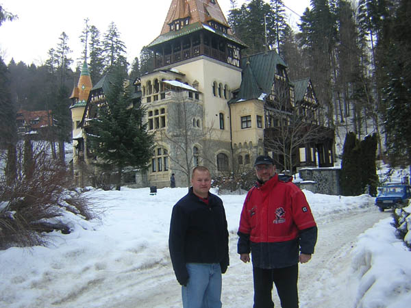 Gigi and I in front of Peles Castle