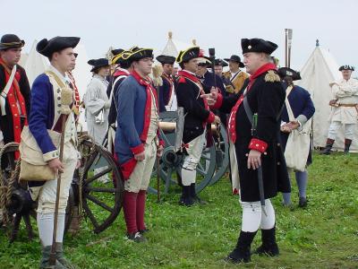  General Gates inspects the troops.  bos5.jpg