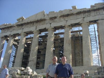 Phil and Raphael at the Parthenon