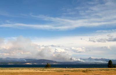 Fire at Yellowstone Lake