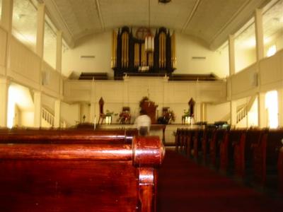 inside the church on the 2nd floor