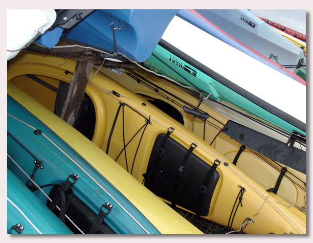 Kayaks at Rustico Harbor