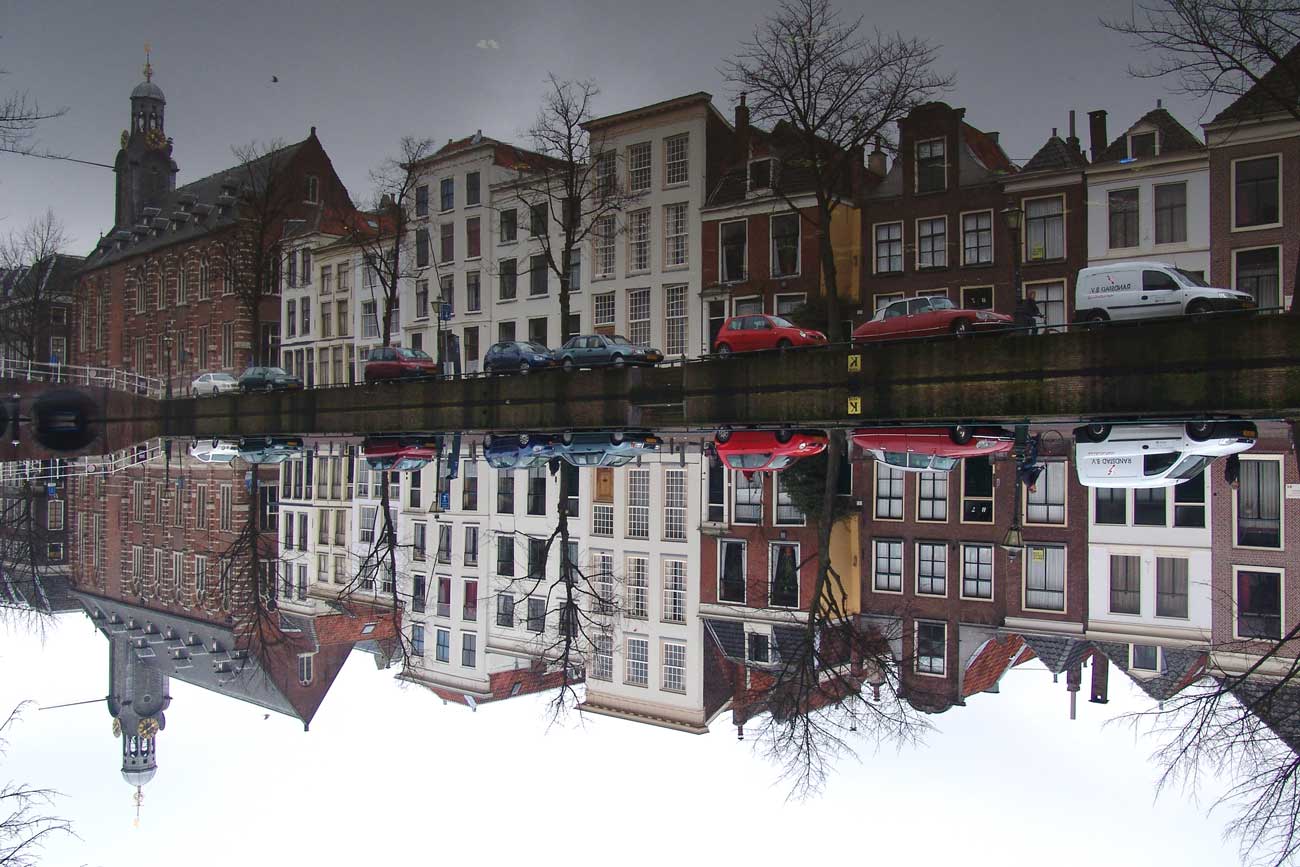 University tower of Leiden at the end
