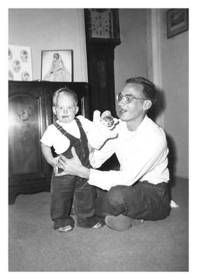 Dan and Dad, summer of 1956 (photo taken by Mom)