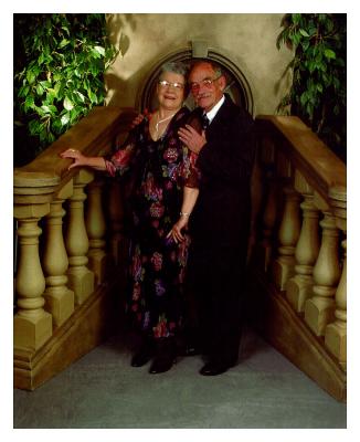 Dad and Polly February 2005. This was the last photo taken of him aboard a cruise ship before his death.