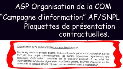 AGP. ORGANISATION DE LA COM.