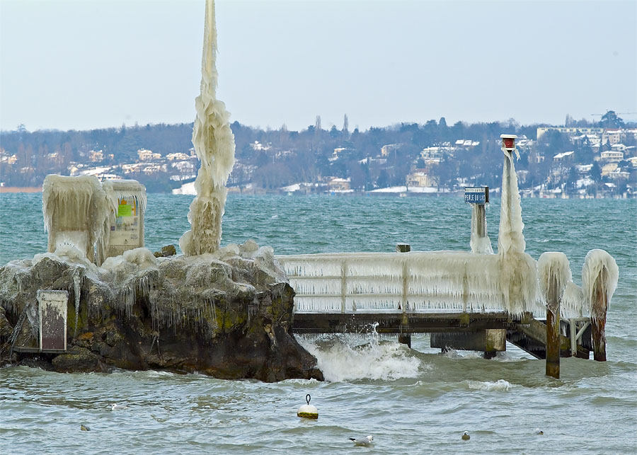 Frozen landing-stage