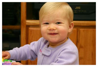 Emily showing off her Roseola rash