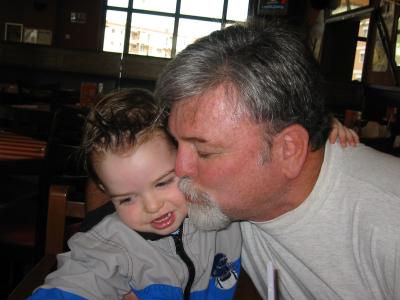 Grandad steals a kiss