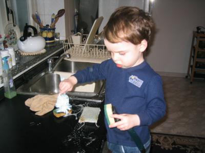 I love cleaning the counter
