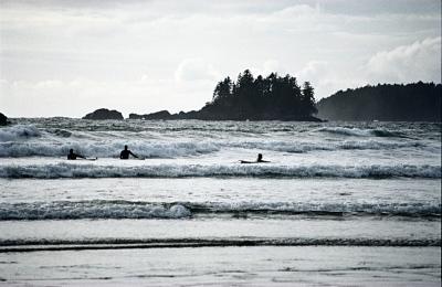 Catching a few waves