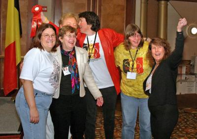 (L-R) BURPers Christine Johnbrier, Kathy Koch, Andy Anderson, (BURP Fearless Leader) Colleen Cannon, Becky Pyle, and Janet Crowe