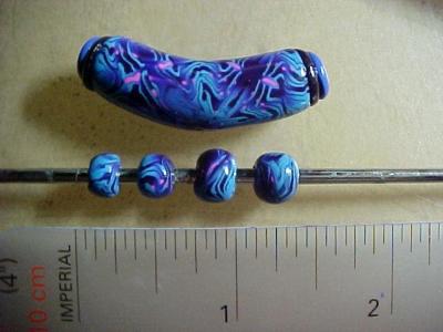 scrap beads from Feather cane