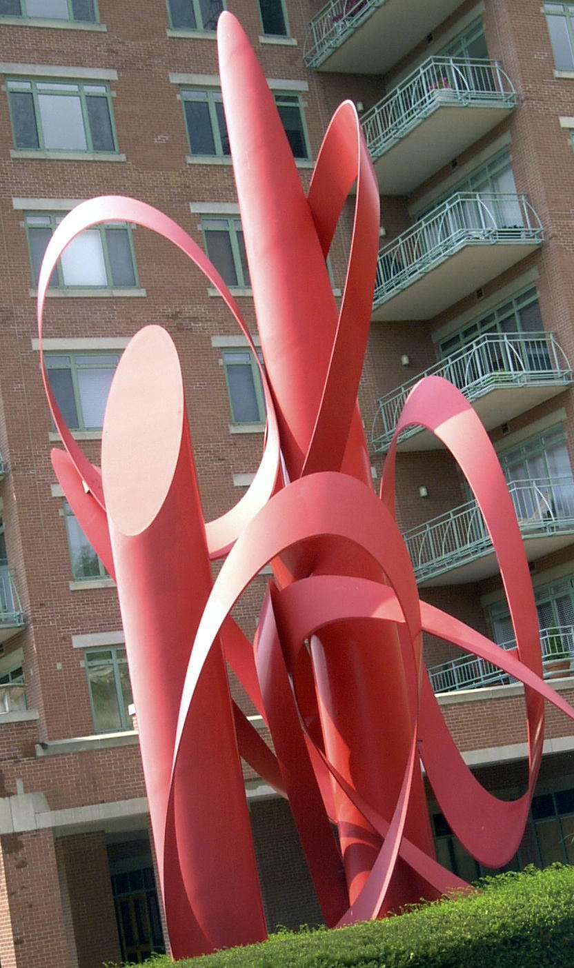 Swirling Red Metal  by Deb