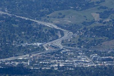 Highway 680/ 24 Interchange from Mt Diablo