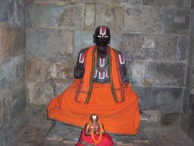 Udayavar in rare Upadesha Mudra at bElUr and the statue is 5 feet in height