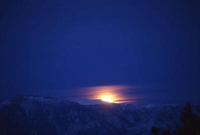 Moonrise over the Inyo Mountains