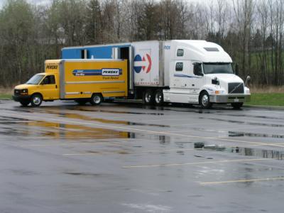Penske and North American Trucks getting ready to load 2