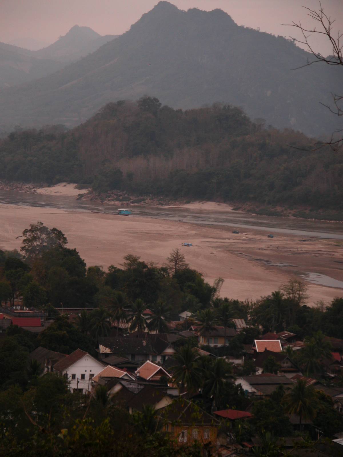 The Mekong, the mountains.