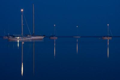Sail Boats by Night