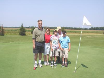 Family  golfing - Aug