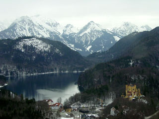 Nearby lake and Ludwig's father's castle, Hohenschwangau