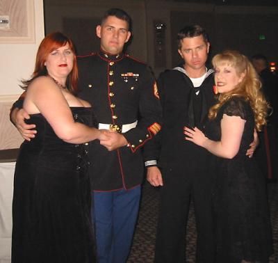 Josie, me, Doc Mullins and his wife - Marine Corps Ball 2002
