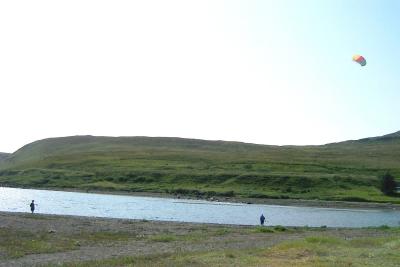 Kite flying at Glenbrittle