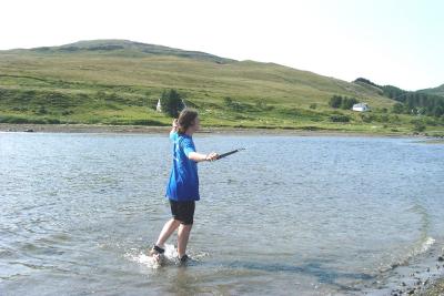 Chris Kite flying at Glenbrittle