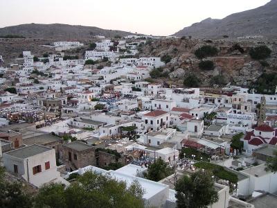 Lindos village late afternoon