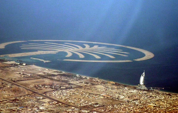 The Burj al Arab and the Palm Jumeirah