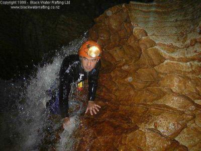 Cave climbing..sometimes up waterfalls