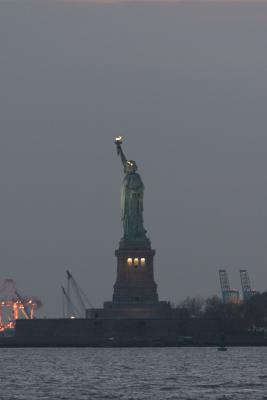 Statue at night