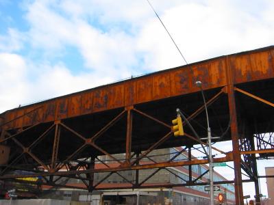 elevated train tracks, queens