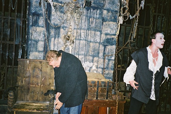 The guy demonstrating different tortures on Al (he was about to shove a blade up his backside) at the London Dungeon.