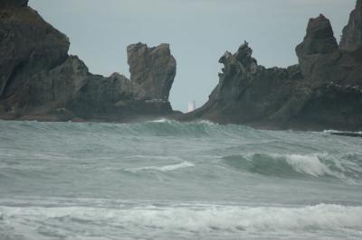 U Shaped Rocks and White Pillar Rock in the Distance