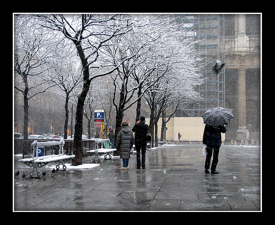 Place St Sulpice, under the snow