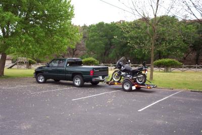 The Wilde truck, trailer, and bike