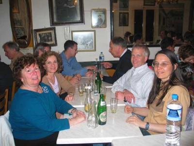 Our last night - dinner was great at Ousakis - Roe,Gger, Gerry Simon and Engineer from France.JPG