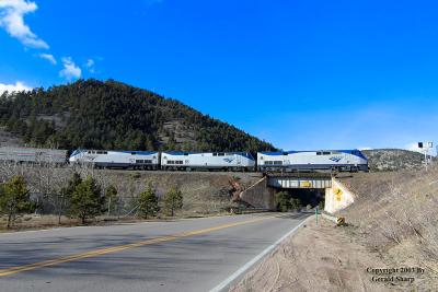 Amtrak 155 West Crosses Coal Creek Canyon