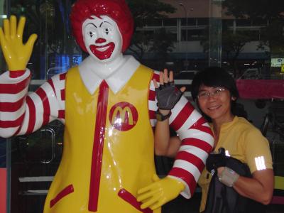 meeting point at Woodlands MacDonald - (NO, we didn't eat that junk)