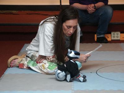 Carla and Ahmay in Obedience contest