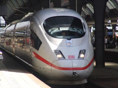 ICE in the train station of Karlsruhe