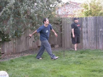 Tyler & Danny playing horseshoes
