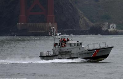 Coast Guard on Patrol Below the Golden Gate